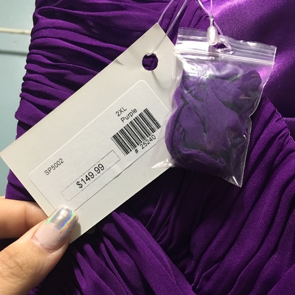 A Beautiful Purple High-Low Prom Dress - Picture 3 of 6